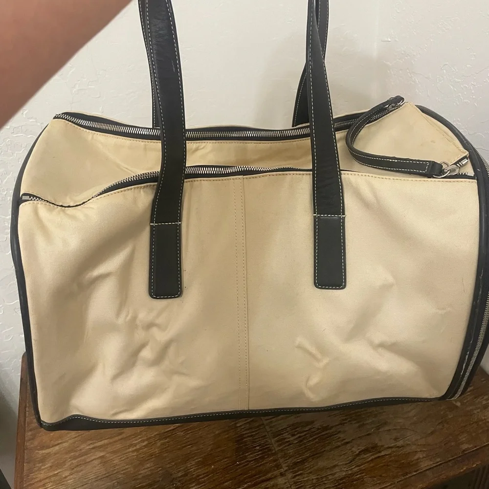 Coach Black and Tan Pet Bag